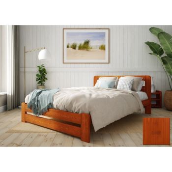 Aurora Single Size Bed Frame 3 Feet - L197 x W98 x H80 cm - Brunette