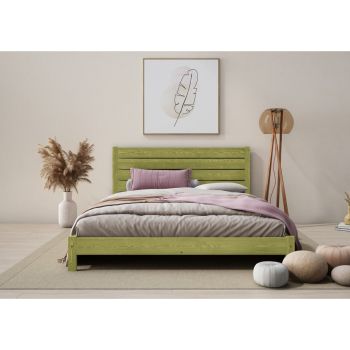 Shibui Bed Frame 4 Feet - Wood - L197 x W128 x H90 cm - Avocado