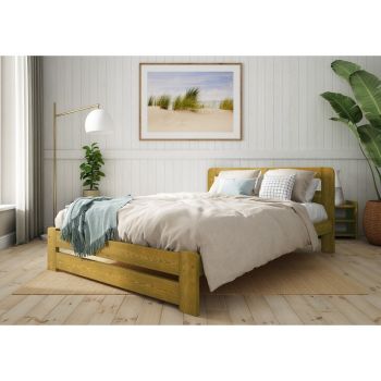Aurora Bed Frame 5 Feet - Wood - L207 x W161 x H80 cm - Botany