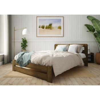 Aurora Bed Frame 5 Feet - Wood - L207 x W161 x H80 cm - Palisander