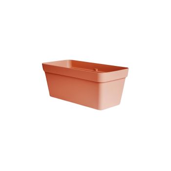 Cleo Rectangle Flower Box with Wheels - L79 x W34 x H33 cm - Terracotta