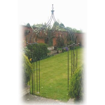 Flower Ogee Arch (Including Ground Spikes) Bare Metal/Ready to Rust - Steel - L43.2 x W137.1 x H284.5 cm