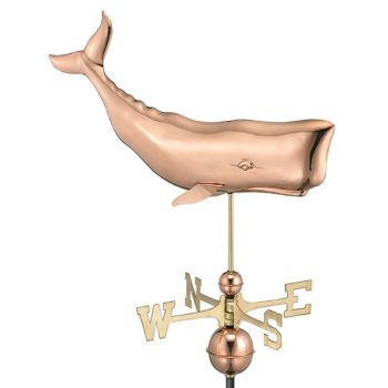 Farmhouse Copper Whale Weathervane - H89 x W64 x L44 cm