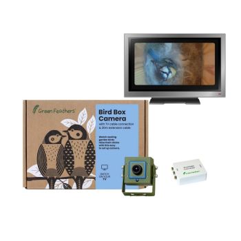 TV Connection Bird Box and Wildlife Camera with 20m Cable and HDMI Adapter - L18.8 x W13.5 x H12.7 cm
