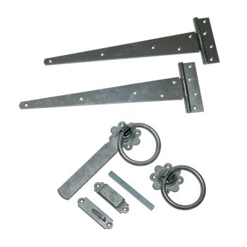 18 Inch Carlton Single Gate Fittings, T - Hinge, Latch - Galvanised