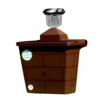 Go IllumiWell 4-in-1 3 Ltr Self-Watering Raised Solar Fence Planter - Polypropylene - L39 x W40 x H31 cm - Brown
