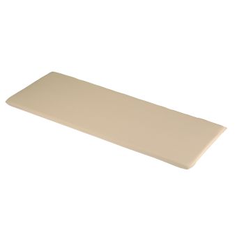 3 Seater Bench Outdoor Garden Furniture Cushion - L141 x W48 x H4 cm - Cream