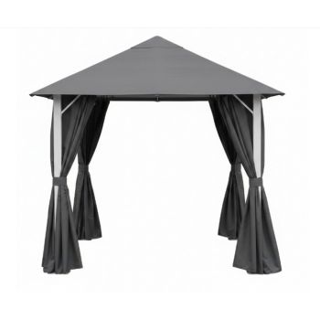 Vintage Gazebo - L260 x W260 x H260 cm - Grey