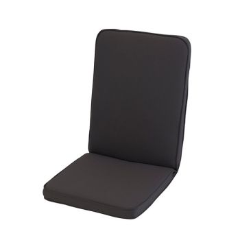 Low Recliner Outdoor Garden Furniture Cushion - L96 x W42 cm - Charcoal Grey