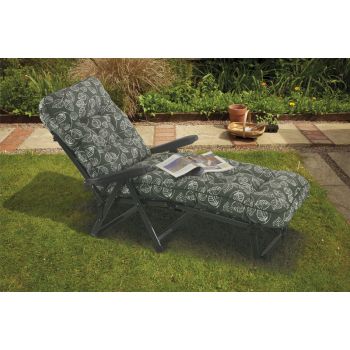 Deluxe Sun Lounger Bed Aspen Leaf - L115 x W65 x H94 cm - Green