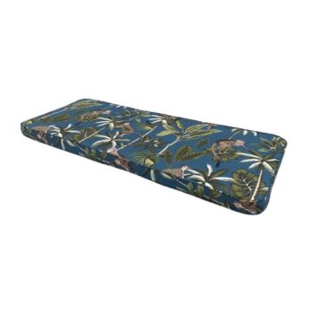 Tropical 3 Seater Bench Cushion - L141 x W48 x H4 cm - Blue