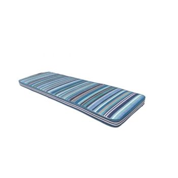 Sandbanks 3 Seater Bench Cushion - L141 x W48 x D6 cm - Blue