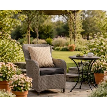 Outdoor Scatter Cushion - L45 x W45 cm - Beige Diamond