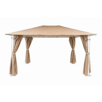 Bundle Venice 2.5x2.5m Canopy and Curtains Set - Mocha