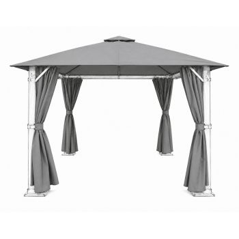 Bundle Highfield 2.5x2.5m Canopy and Curtains Set - Mocha