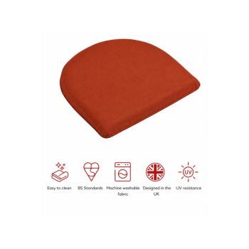 SP D Pad Cushions (Pack of 2) - L40 x W40 x H4 cm - Terracotta