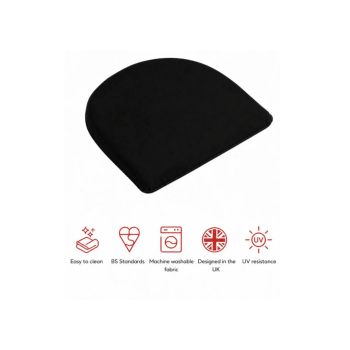 SP D Pad Cushions (Pack of 2) - L40 x W40 x H4 cm - Black