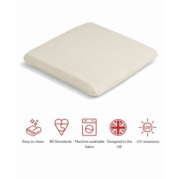 SP Seat Pad Cushion (Pack of 2) - L40 x W38 x H4 cm - Natural