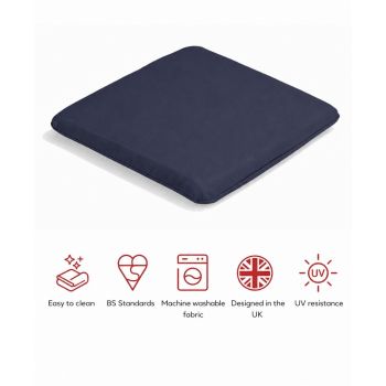 SP Armchair Pad Cushion (Pack of 4) - L52 x W40 x H6 cm - Navy