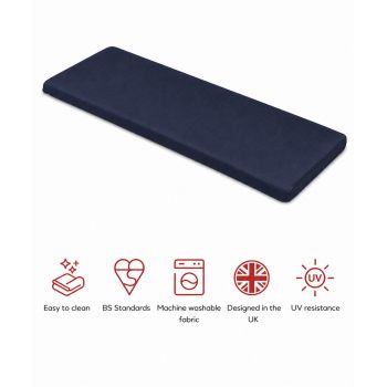 SP 3 Seater Bench Pad Cushion (Pack of 4) - L143 x W48 x H6 cm - Navy