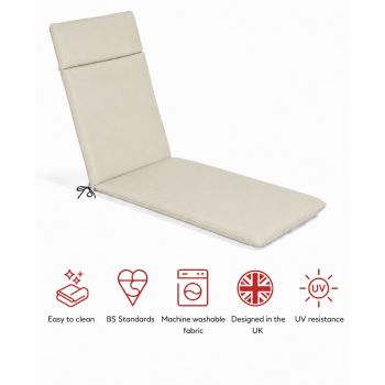 SP Lounger Pad Cushion - L198 x W60 x H6 cm - Natural