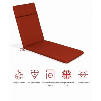 SP Lounger Pad Cushion - L198 x W60 x H6 cm - Terracotta
