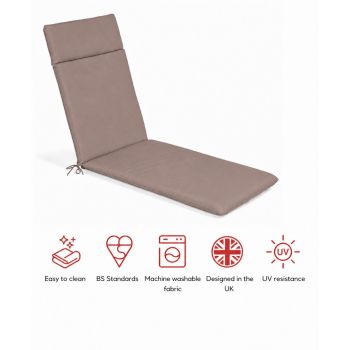 SP Lounger Pad Cushion - L198 x W60 x H6 cm - Taupe