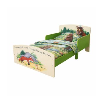 Kids Gruffalo Toddler Bed Frame with Safety Rails - L144 x W74 x H59 cm - Assembly Required