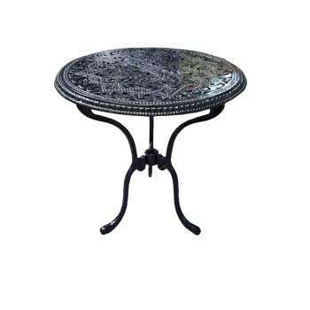 Grape Round Table British Made, High Quality Cast Aluminium Garden Furniture - L61.5 x W61.5 x H68 cm