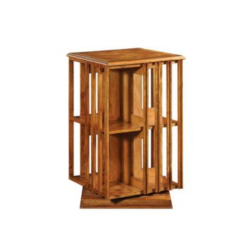 Hampton Revolving Walnut Bookcase - Wood - L50 x W50 x H82 cm