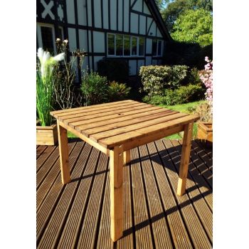 Two Seater Square Table Quality Wooden Garden Furniture - W100 x D100 x H80 - Fully Assembled