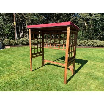 Regular Universal Shelter - Redwood - L92 x W172 x H194 cm - Burgundy Roof Cover Included
