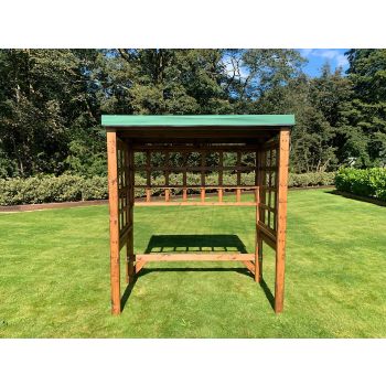 Regular Universal Shelter - Redwood - L92 x W172 x H194 cm - Green Roof Cover Included