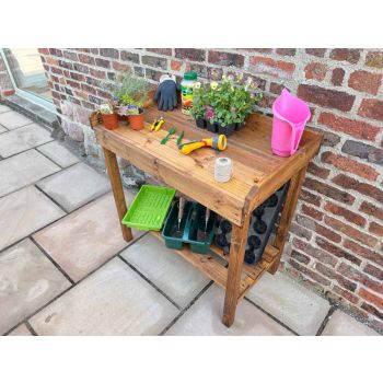 Davenport Utility Garden Potting Table - Wood - L48 x W92 x H90 cm - Assembly Required