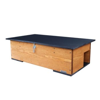 Large Hedgehog Feeding Station - Eco Friendly Wood - L80 x W45 x H30 cm