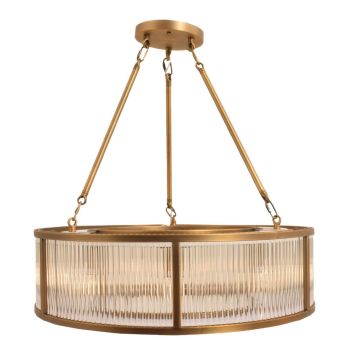 Dusk Ceiling Light - Metal/Glass - L70 x W70 x H55 cm - Antique Brass