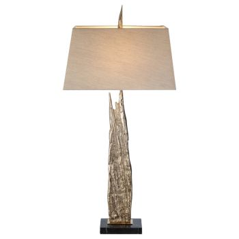 Aspen Table Lamp - Metal/Fabric/Marble - L25 x W46 x H99.2 cm - Gold/Black/Taupe