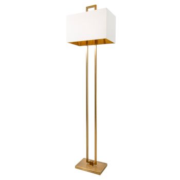 Ember Floor Lamp - Metal/Fabric - L24 x W41 x H158 cm - Brass