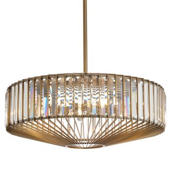 Rhea Pendant - Crystal/Metal - L60 x W60 x H57 cm - Brass