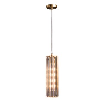 Yule Pendant - Crystal/Metal - L12 x W12 x H40 cm - Brass