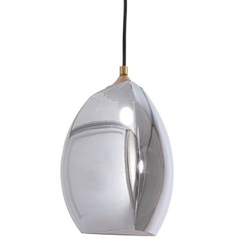 Rune Pendant - Metal/Glass - L20 x W21 x H30 cm - Brass/Smoke