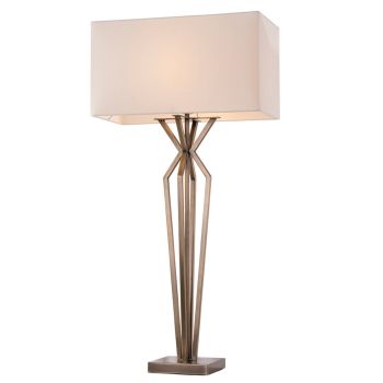 Pine Table Lamp - Metal/Fabric - L22 x W42 x H85 cm - Brass/Opal