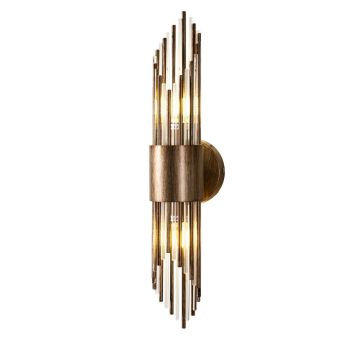 Aspen Wall Lamp - Metal/Glass - L11.5 x W10 x H47 cm - Gold