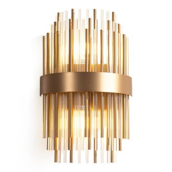 Orion Wall Lamp - Metal/Glass - L11 x W20 x H32 cm - Brass