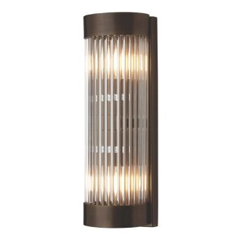 Wade Wall Lamp - Metal/Glass - L9.8 x W11.2 x H35 cm - Dark Brass