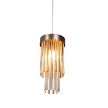 Beckett Pendant - Metal/Glass - L16 x W16 x H37 cm - Brass