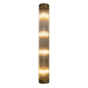 Wade Long Wall Lamp - Metal/Glass - L9.8 x W11.2 x H80 cm - Brass