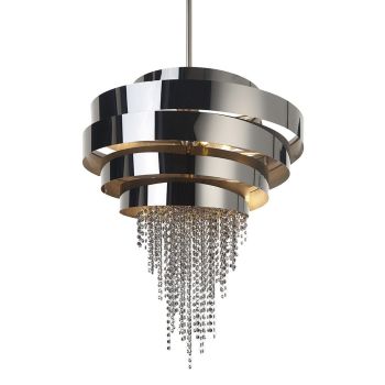 Rigel Pendant - Metal/Crystal - L57 x W57 x H25 cm - Black Nickel