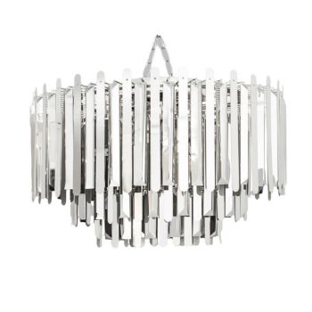 Electra Flush Fitting - Metal/Crystal - L71 x W71 x H44 cm - Nickel/Smoke