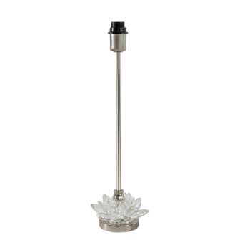 Elise Table Lamp Base - Metal/Crystal - L13 x W13 x H43 cm - Nickel